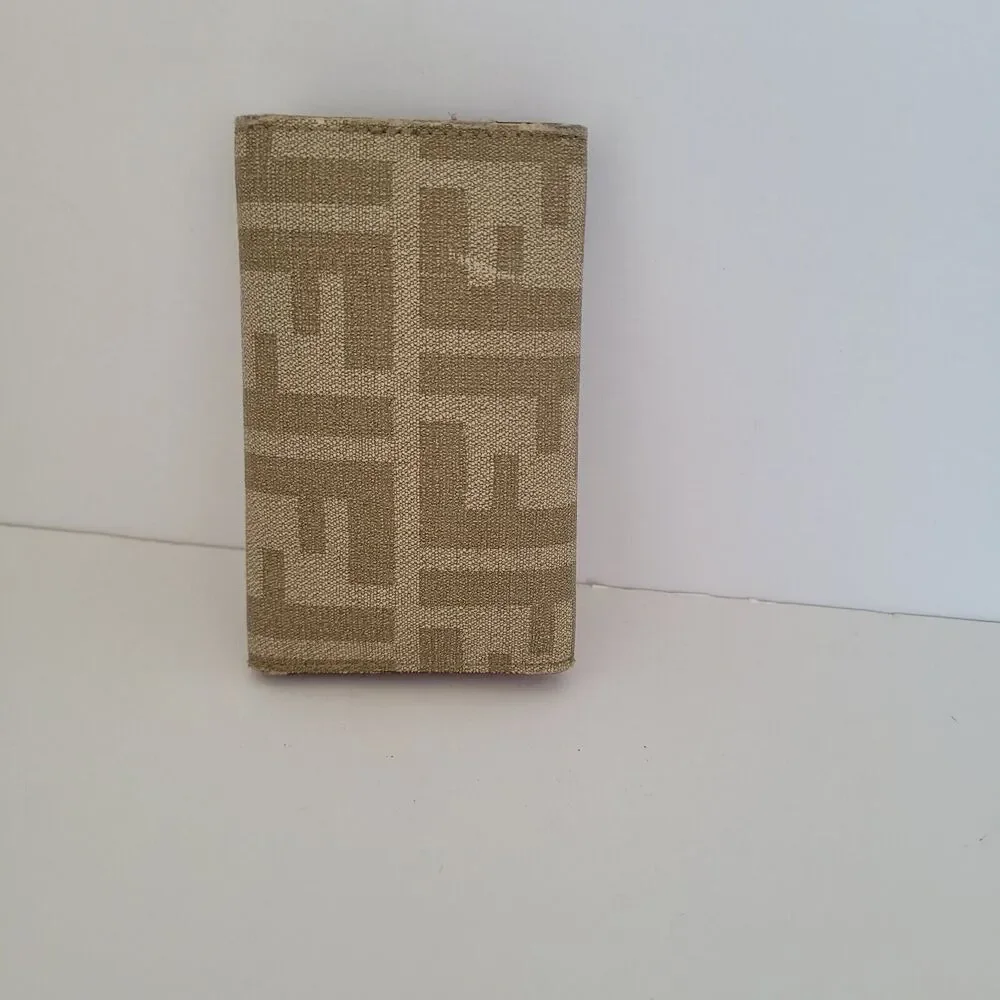 Fendi 6 Ganci Pu/Kaki Zucca Key Case Wallet Hooks Canvas Leather Wallet Folding